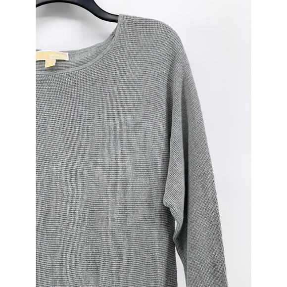 MICHAEL MICHAEL KORS Women’s Light Gray Scoop-Neck Long Sleeve Tunic Sweater SZM - Picture 5 of 10